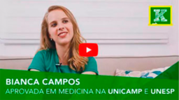 Bianca Campos aprovada em Medicina na UNICAMP e UNESP