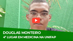 Douglas Monteiro quarto lugar em medicina na UNIFAP