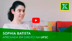 Sophia Batista aprovada em Direito na UFSC